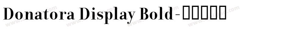 Donatora Display Bold字体转换